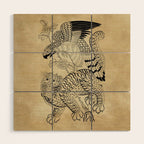 Tiger and hawk Type1 - Minhwa-Korean traditional folk art Wood Wall Art Gallery Image 1