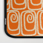 Mid Century Modern Spirra 50s 60s Pattern in Orange and Cream Laptop Sleeve Gallery Image 3