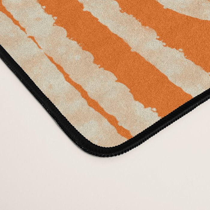 Mid Century Modern Spirra 50s 60s Pattern in Orange and Cream Desk Mat Gallery Image 4
