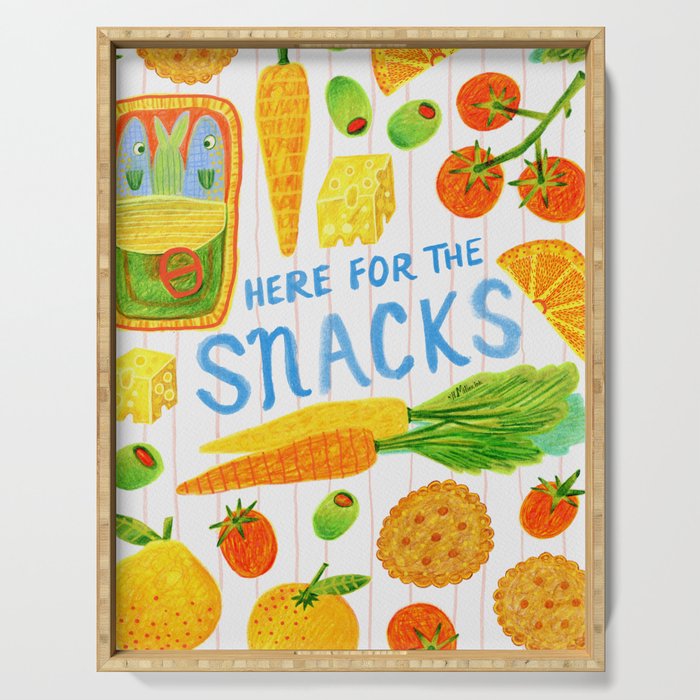 Kitchen Snacks & Apps in Orange & White Serving Tray Gallery Image 1