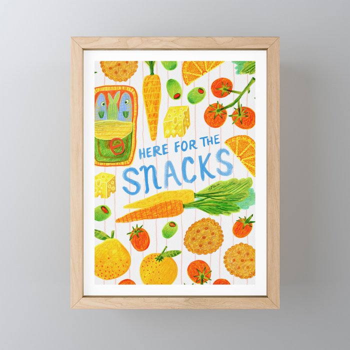 Kitchen Snacks & Apps in Orange & White Mini Art Print Gallery Image 1