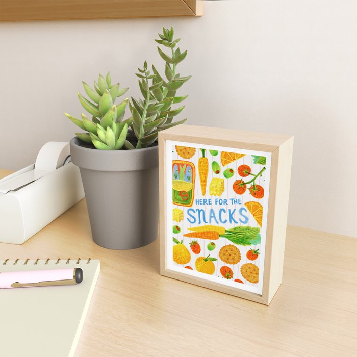 Kitchen Snacks & Apps in Orange & White Mini Art Print Gallery Image 2