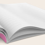 Le Soleil | 02 - Abstract Retro Sun Pink And Blue Print Preppy Modern Sunshine Notebook Gallery Image 2