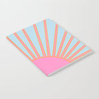 Le Soleil | 02 - Abstract Retro Sun Pink And Blue Print Preppy Modern Sunshine Notebook Gallery Image 2