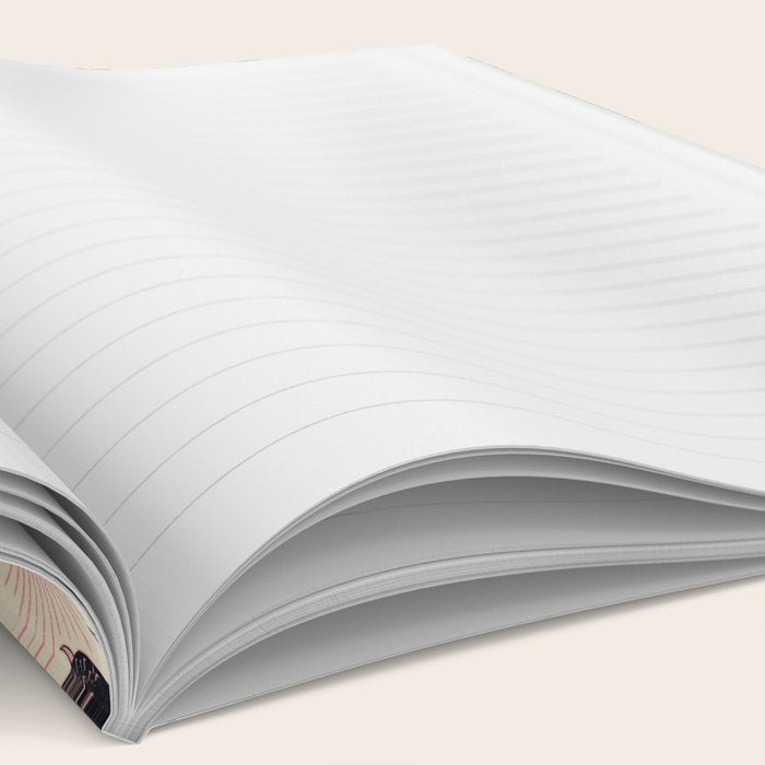 Bison - black, pink, teal, on cream Notebook Gallery Image 2