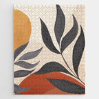 Minimal Abstract Art Tropical Leaves 5 Jigsaw Puzzle Gallery Image 1