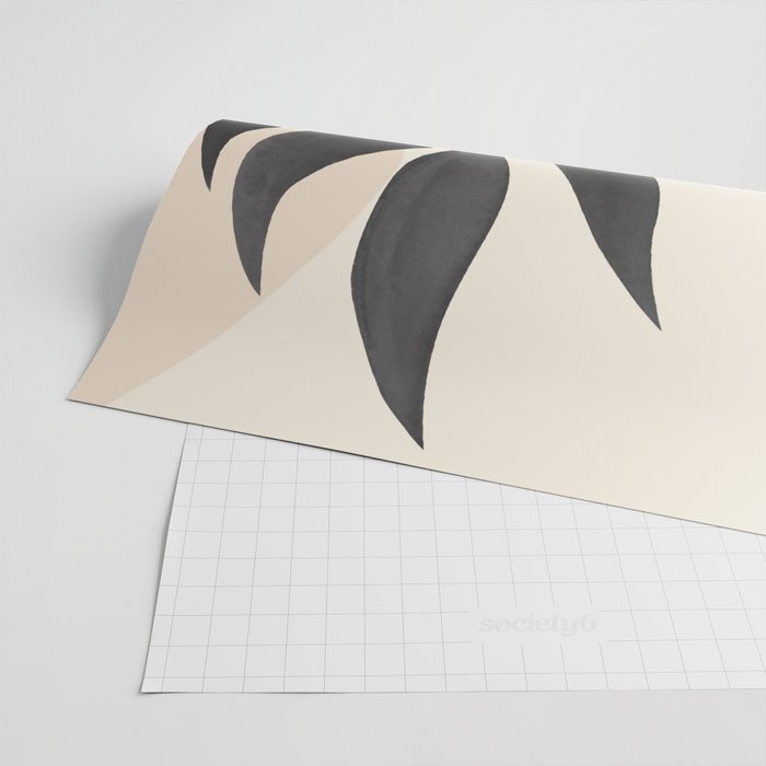 Minimal Abstract Art Tropical Leaves 5 Wrapping Paper Gallery Image 2