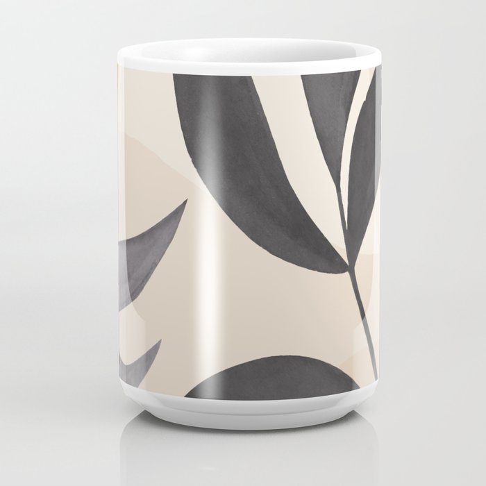 Minimal Abstract Art Tropical Leaves 5 Coffee Mug Gallery Image 4