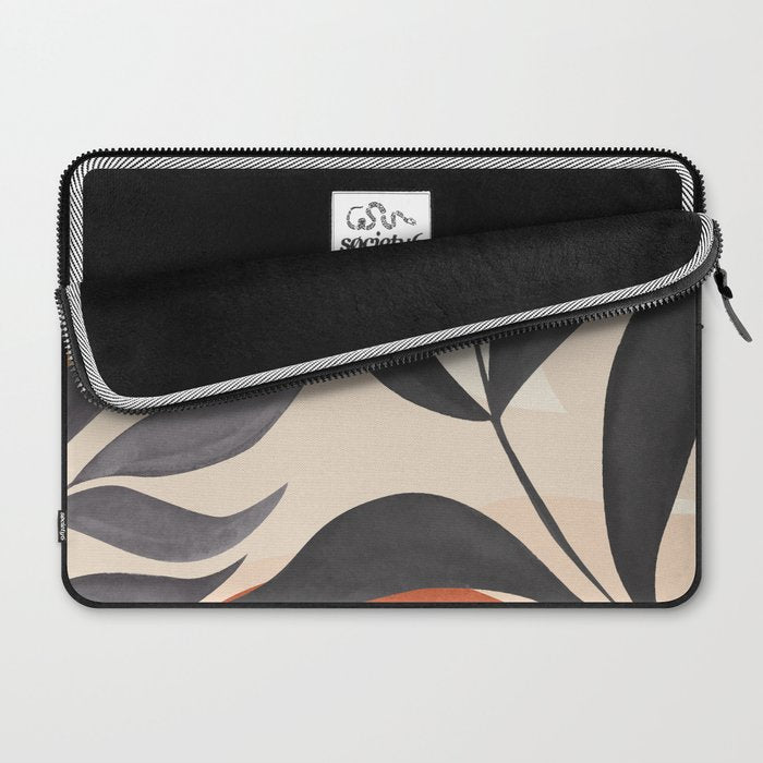 Minimal Abstract Art Tropical Leaves 5 Laptop Sleeve Gallery Image 2