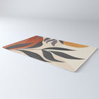 Minimal Abstract Art Tropical Leaves 5 Rug Gallery Image 3