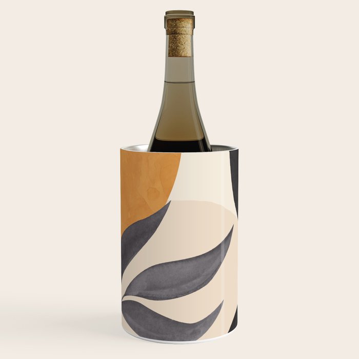 Minimal Abstract Art Tropical Leaves 5 Wine Chiller Gallery Image 2