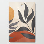 Minimal Abstract Art Tropical Leaves 5 Cutting Board Gallery Image 1