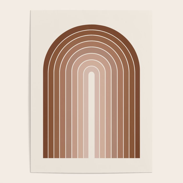 Gradient Arch XII Earthy Neutral Mid Century Modern Rainbow Poster Gallery Image 4