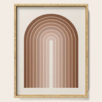 Gradient Arch XII Earthy Neutral Mid Century Modern Rainbow Serving Tray Gallery Image 1