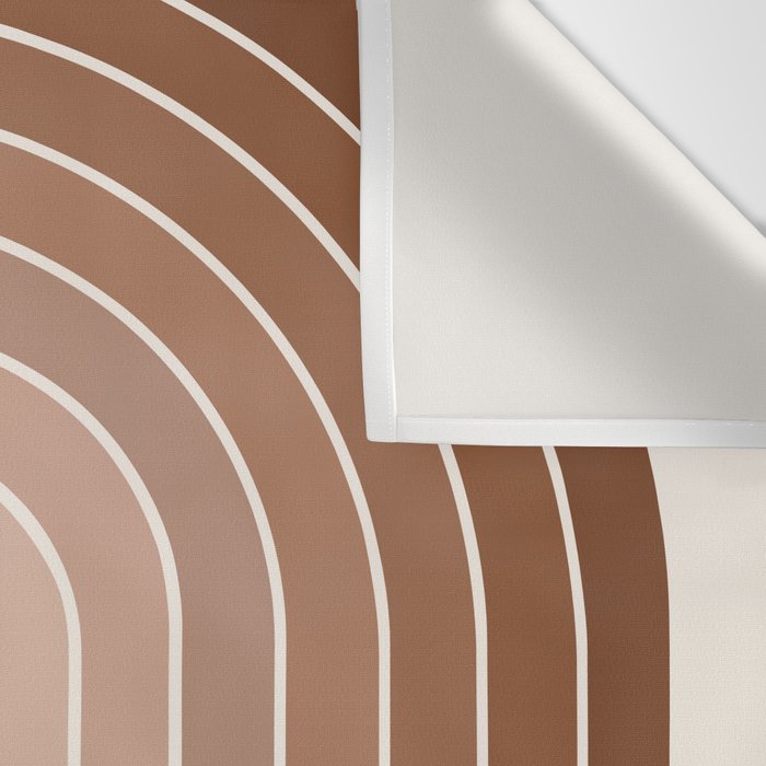 Gradient Arch XII Earthy Neutral Mid Century Modern Rainbow Wall Tapestry Gallery Image 3