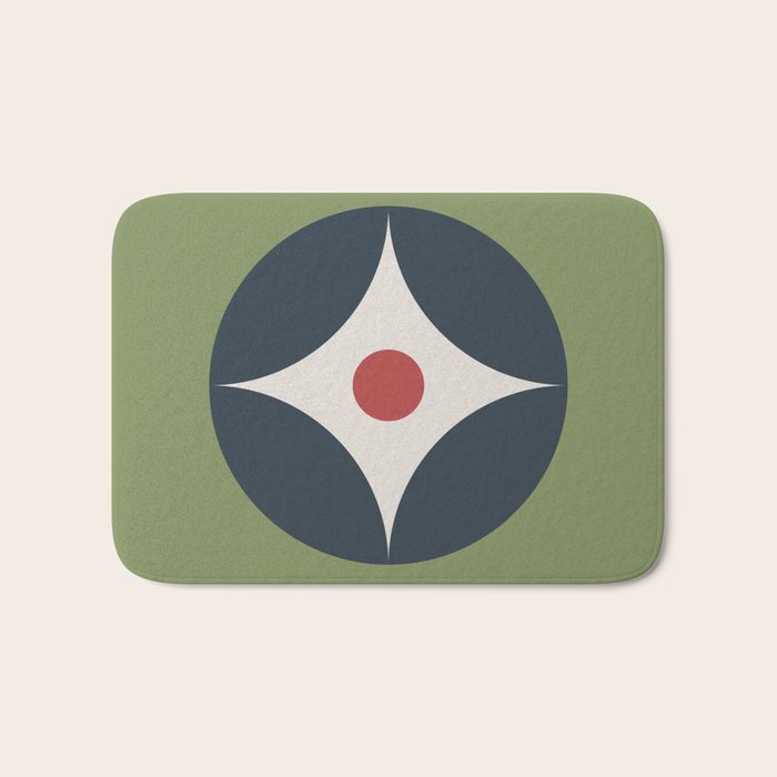 Modern Geometric Starburst Bath Mat Gallery Image 1