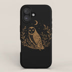 Owl Moon - Gold iPhone Case Gallery Image 1