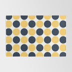navy and yellow dots Rug Gallery Image 2