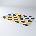 navy and yellow dots Rug Gallery Image 3