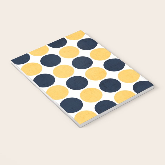 navy and yellow dots Notebook Gallery Image 3
