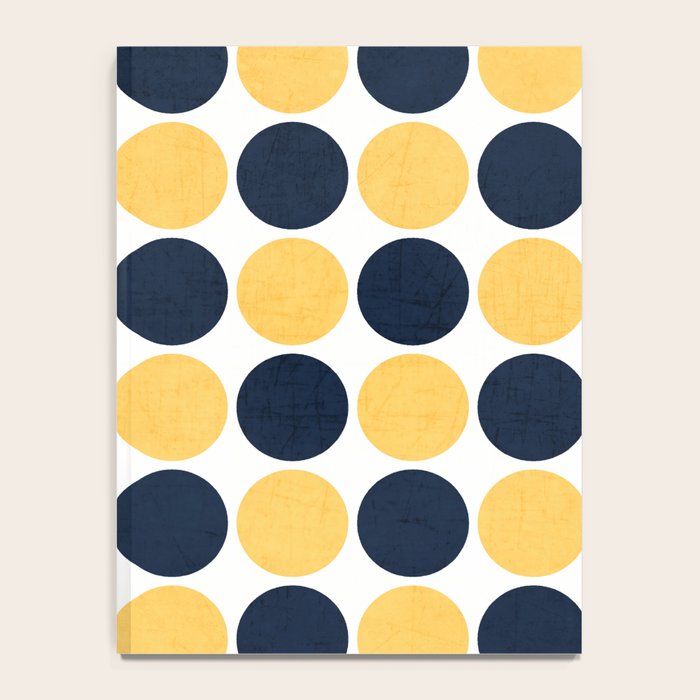 navy and yellow dots Notebook Gallery Image 4