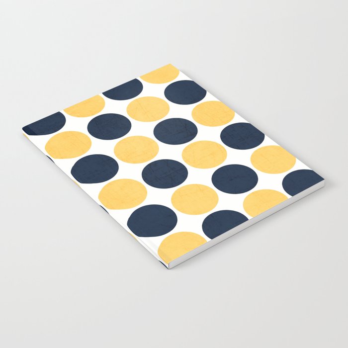 navy and yellow dots Notebook Gallery Image 2