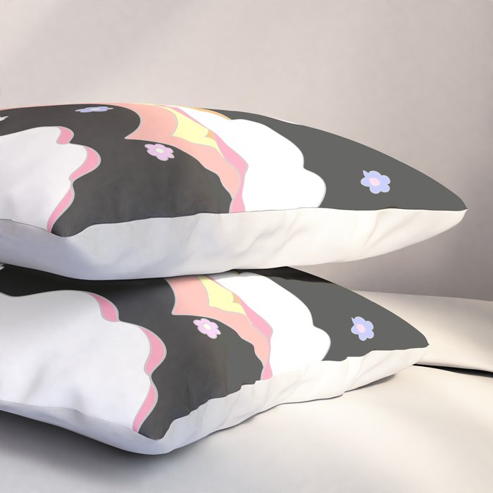 Cloudy with a Chance of Rainbows  Pillow Sham Gallery Image 3