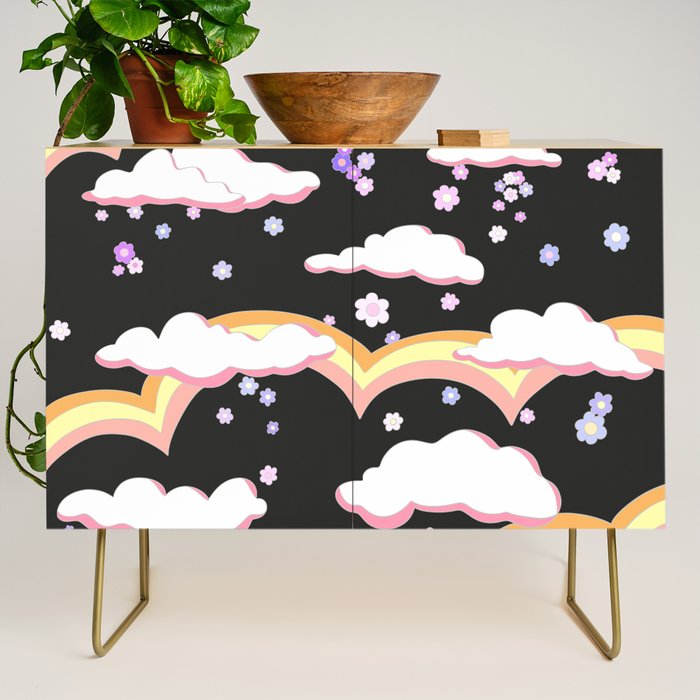 Cloudy with a Chance of Rainbows  Credenza Gallery Image 1