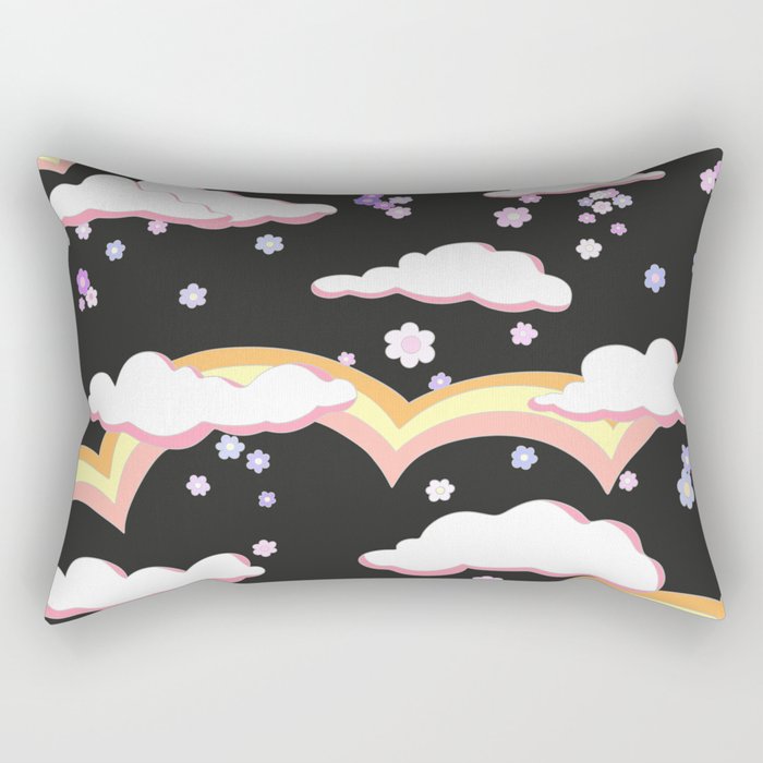 Cloudy with a Chance of Rainbows  Rectangular Pillow Gallery Image 2