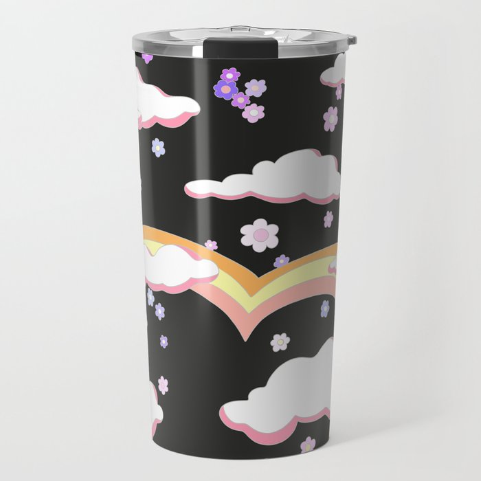 Cloudy with a Chance of Rainbows  Travel Mug Gallery Image 1