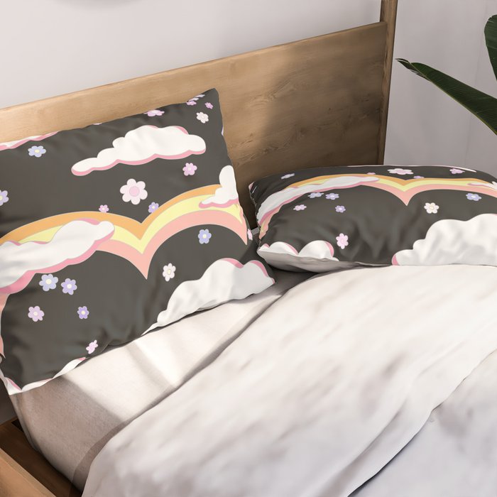 Cloudy with a Chance of Rainbows  Pillow Sham Gallery Image 2