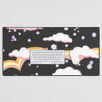 Cloudy with a Chance of Rainbows  Desk Mat Gallery Image 1