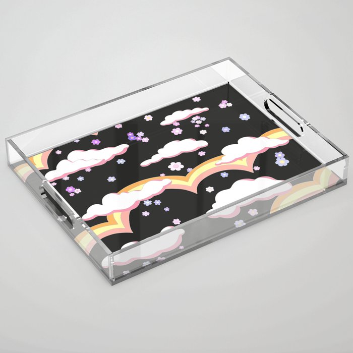 Cloudy with a Chance of Rainbows  Acrylic Tray Gallery Image 1