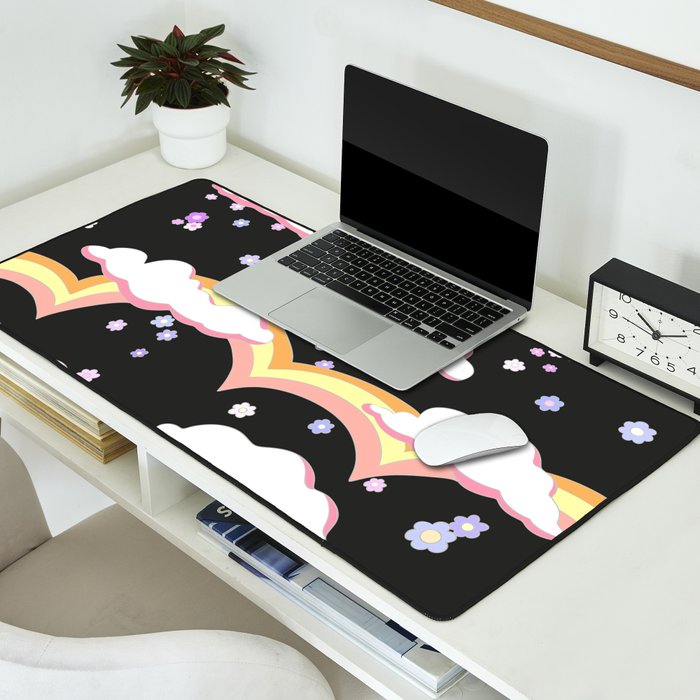 Cloudy with a Chance of Rainbows  Desk Mat Gallery Image 2