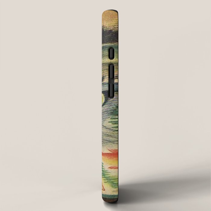 Cat Looking at Goldfish Vintage Art iPhone Case Gallery Image 2