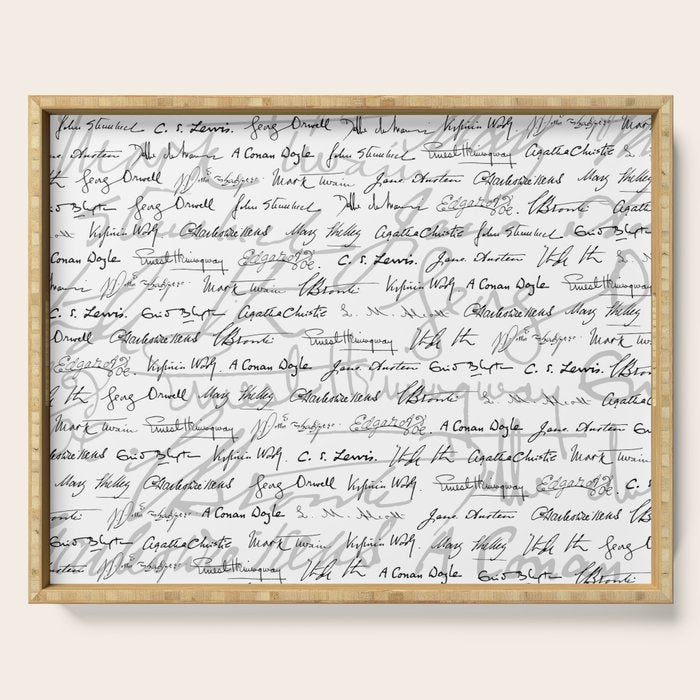 Literary Giants Pattern II Serving Tray Gallery Image 1