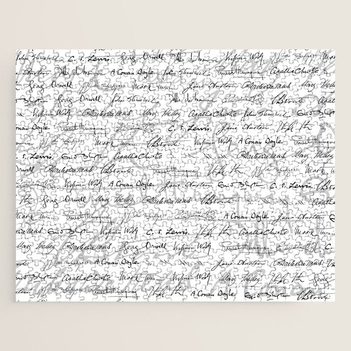Literary Giants Pattern II Jigsaw Puzzle Gallery Image 1
