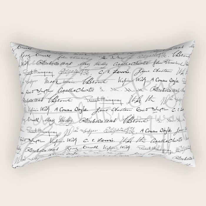 Literary Giants Pattern II Rectangular Pillow Gallery Image 2