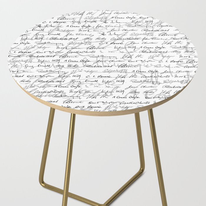 Literary Giants Pattern II Side Table Gallery Image 2