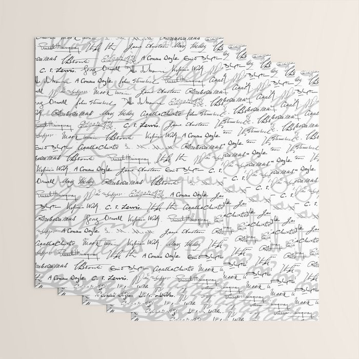 Literary Giants Pattern II Wrapping Paper Gallery Image 3