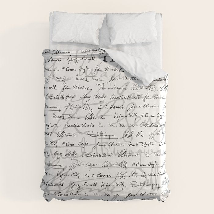 Literary Giants Pattern II Duvet Cover Gallery Image 6