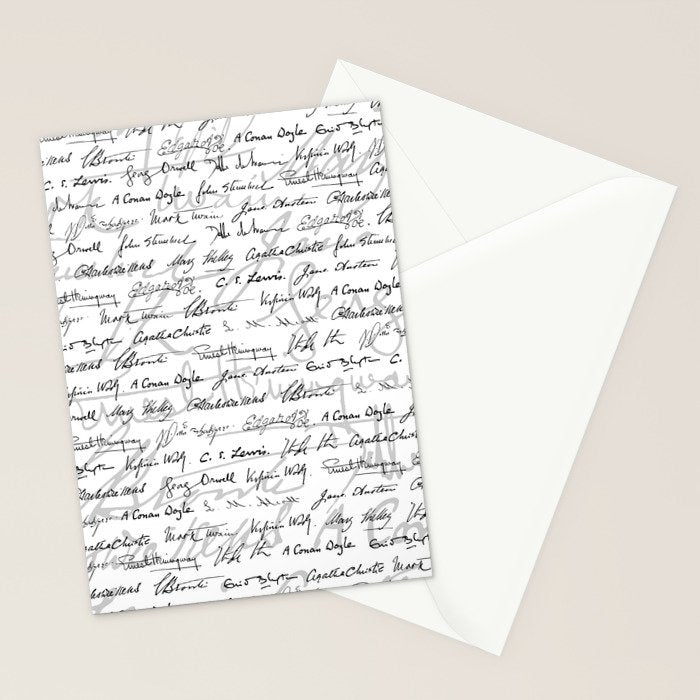 Literary Giants Pattern II Stationery Card Gallery Image 2