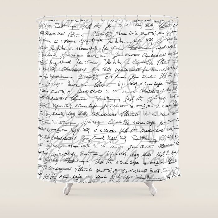 Literary Giants Pattern II Shower Curtain Gallery Image 1