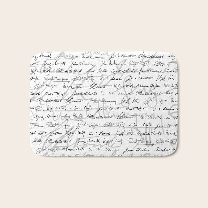 Literary Giants Pattern II Bath Mat Gallery Image 1