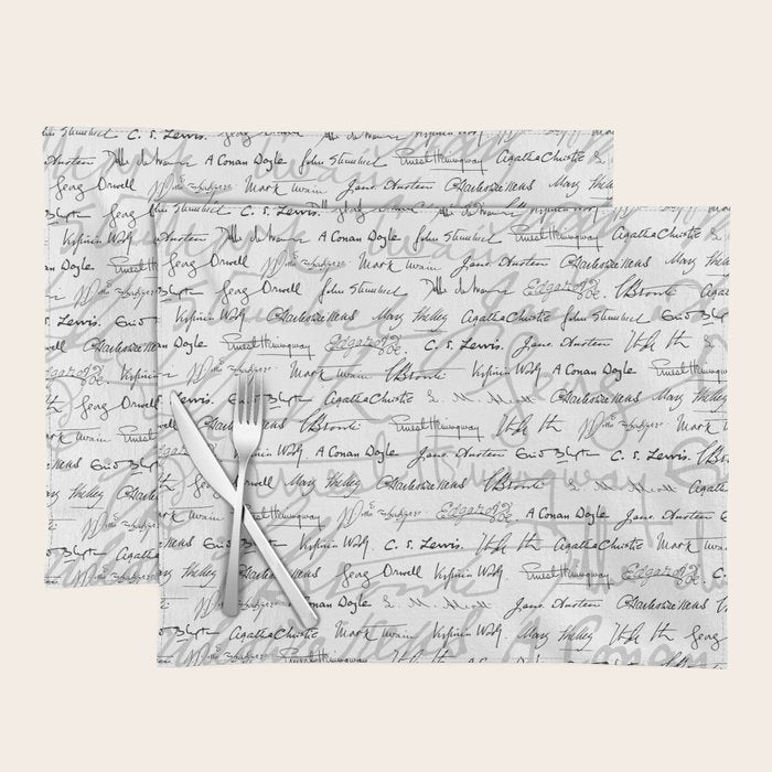 Literary Giants Pattern II Placemat Gallery Image 1