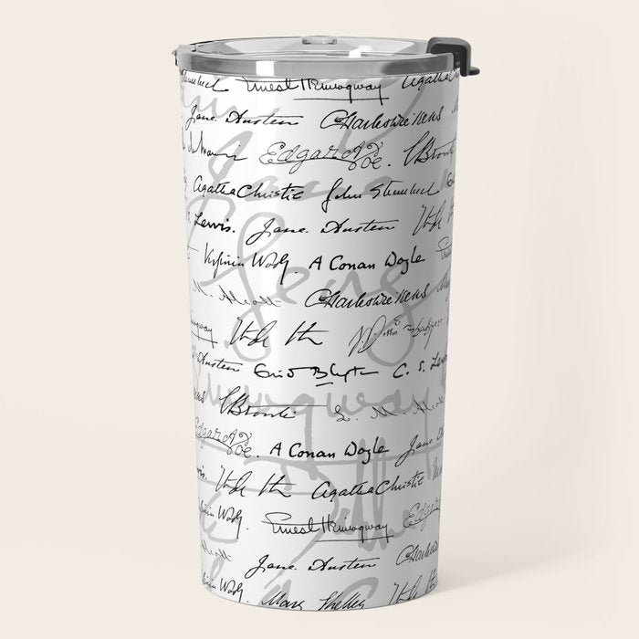 Literary Giants Pattern II Travel Mug Gallery Image 2