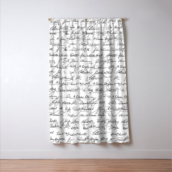 Literary Giants Pattern II Window Curtain Gallery Image 3
