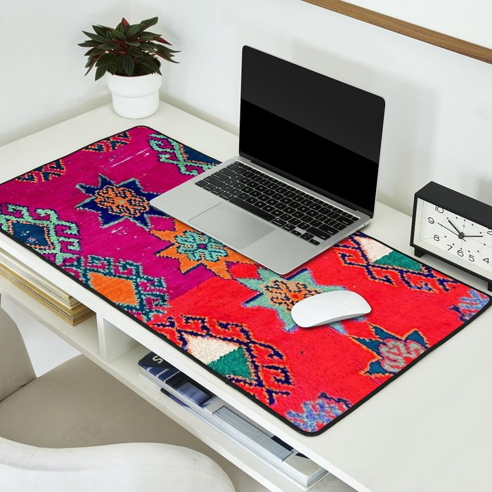 Moroccan Traditional Carpet Artwork Desk Mat Gallery Image 2