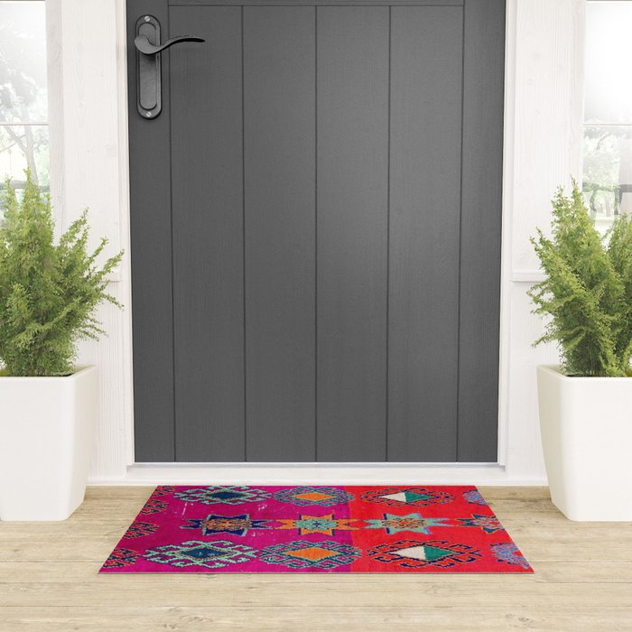 Moroccan Traditional Carpet Artwork Welcome Mat Gallery Image 3