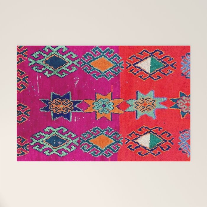 Moroccan Traditional Carpet Artwork Welcome Mat Gallery Image 1
